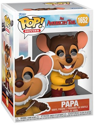 Funko POP! Movies: An American Tail - Papa Mousekewitz | Offizielles Cartoon/Animation Merch - Vinyl Sammelfigur als Regal Deko - Geschenkidee zum Geburtstag für Fans und Sammler