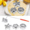 4 piezas Moldes para Buñuelos, Molde de roseta con mango de madera Aleación de Aluminio Buñuelos de Viento Molde Moldes de gofres de Hierro con rosetón de Flores