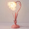 Blume Tischlampe Vintage Tischlampen Blumenform Metall Blatt mit Mattiert Lampenschirm Nachttischlampe für Schlafzimmer, Mädchenzimmer, Wohnzimmer, Schlafzimmer, Büro, Kommode (Rosa)