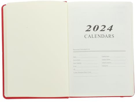 Gogogmee Tragbarer A5 Notizblock Mit Wochen Und Monatsplaner Rot Glattes Schreibpapier Planer Notizbuch Für Büro Schule Und Studium