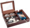 ProCase Valet Tablett, Kunstleder Nachttisch Organizer Schreibtisch Aufbewahrungsbox, Schreibtisch Ordnungssystem Nachttisch Ablage für Schmuck Uhr Schlüssel Geldbeutel Münzen- 1 Lage,espresso