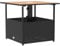 vidaXL Mesa de jardín Agujero de sombrilla ratán Negro 55x55x46,5 cm, Mesa de Exterior, Mesa de Comedor de jardín, Muebles de jardín, Mesa de Patio