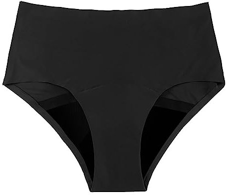 Générique Maillot de Bain menstruel Femme Basic Slip Maillot de Bain pour regle Culotte menstruelle Piscine Bikini menstruelle Piscine Maillot menstruel (01 Noir, XXL)