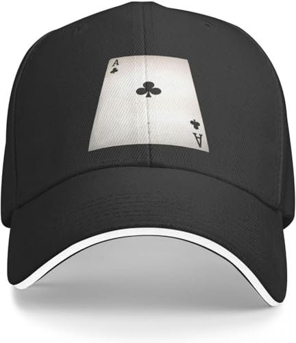 BDJYHACP Baseballkappe Snapback Sonnenhut Ace of Clubs Herren und Damen-Baseballkappe Übergröße Anime-Hut für The Sun Geburtstagsgeschenk für Männer und Frauen