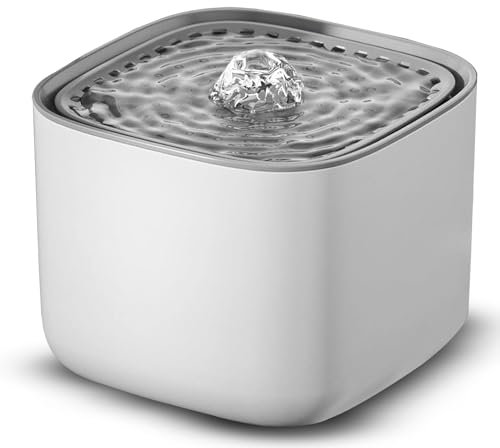 Qorevo Fontaine a Eau Chat 2,5L | Fontaine à Eau pour Chat Super Silencieuse | Distributeur Eau avec Filtration Avancée et Un Design Élégant pour Vos Animaux de Compagnie