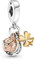 Wedanor Charme Hufeisen, Klee Marienkäfer Dangle Charms-Anhänger 925 Sterling Silber Charm Bead Pendant für Europäische Armbänder und Halsketten