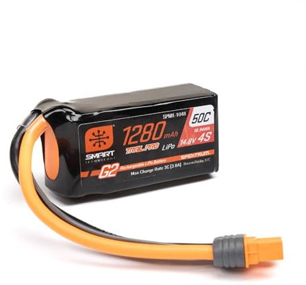 Spektrum Accessories Smart G2 Trail Pro 1280 mAh 4S 14.8V 50C LiPo w/ IC3, SPMX-1048