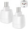 vutizal Reiseadapter Italien 2 Stück, Adapter Italien Steckdose,Adapter Italien, Reisestecker Italien, Reiseadapter Typ L für Italien, Syrien, Uruguay, Chile, Weiß
