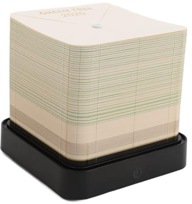 Time Piece Calendar, 2025 DIY Tree House 3D Calendar Memo Pad 3D Art Notepad Paper Desk Calendar Paper Craft Calendar for Desktop Decor New Year (Green)