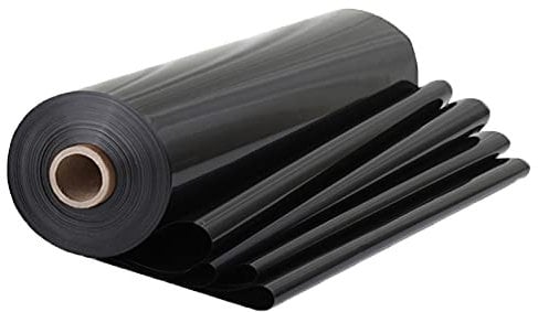 Schwarze HDPE-Teichfolie, 0,4 mm dick, für Landschaftsbau, Pools, Springbrunnen, Fischteiche, wasserdichte Auskleidung für Schwimmteiche, 1 × 1 m