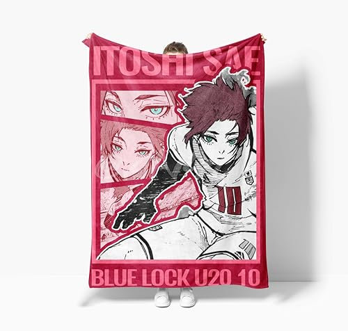 Blue Lock Anime Decke Flauschig Warm Flanell Decke Isagi Yoichi Nagi Seishiro Plüsch Decke Kinder Manga Sofadecke Für Herbst Winter
