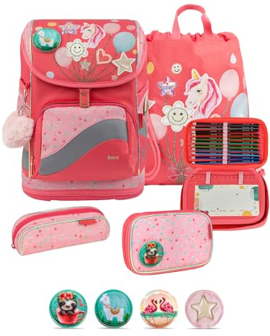 Belmil Smarty Plus Premium Schulranzen Set 405-51/P/S (Rose Quartz 2)
