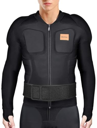 BenKen Ultra Leichter Schutzausrüstung Ski Körper Panzer Rücken Protektor, Außen- Sports Antikollision Backprotector Protektorenjacke für Snowboard Skaten MTB Motorrad Motocross