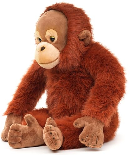 Uni-Toys - Orang-Utan mit Klettverschluss an den Händen - 27 cm (Höhe) - Plüsch-AFFE - Plüschtier, Kuscheltier