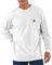 Carhartt Men's Workwear Long Sleeve Pocket T-shirt T Shirt, White, S UK