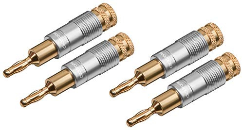 Clicktronic Advanced Banana-Stecker (Lautsprecher Steckverbinder, 4er-Set)