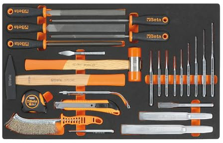 Beta M230 - Vassoio morbido in eva utensili a percussione, lime, taglio e misurare