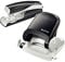 Leitz 55020095 Nexxt Büroheftgerät (Metall, 30 Blatt) schwarz + Leitz 5005 Bürolocher schwarz
