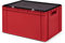 Transport-Stapelbox/Lagerbehälter rot, mit schwarzem Verschlußdeckel, 600x400x320 mm (LxBxH)