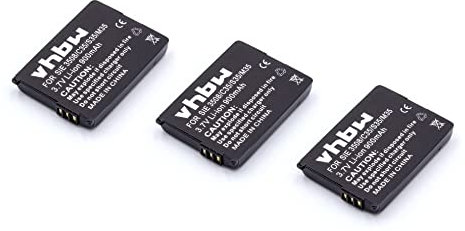 vhbw 3X Akku kompatibel mit Siemens Gigaset 4000L Micro, 4010 Micro, 4000s Micro, 4000 Micro schnurlos Festnetz Telefon (900 mAh, 3,7 V, Li-Ion)