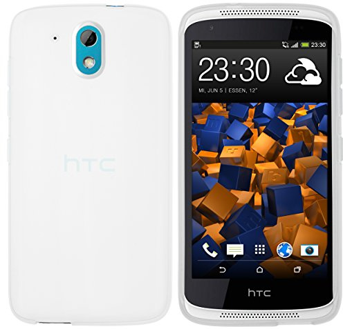 mumbi Hülle kompatibel mit HTC Desire 526G Handy Case Handyhülle, transparent weiss