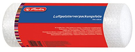 Herlitz Luftpolsterfolie, gerollt, 1 Rolle, im Polybeutel, 5 m x 40 cm