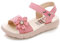 QZBAOSHU Sandale Fille Chaussure Enfant Fille Ete Sandalette Fille Cuir 34 EU,Rose Foncé