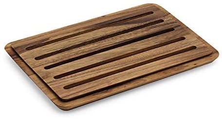 Whitewhale Wooden Nesting Bread Board with Crumb Catcher Bread Toast Slicer Bagel Slicer Cutter Mold