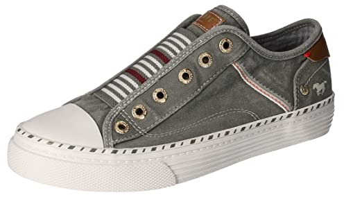 MUSTANG Damen Canvas Sneaker Grün/Grau, Schuhgröße:EUR 38