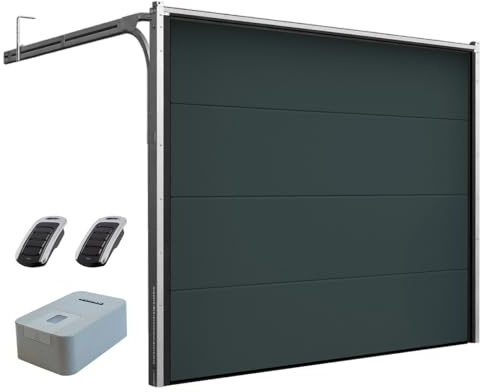 Doorhan Sektional Garagentor mit Antrieb | GLATT + W-LINE | zu Selbstmontage | Größen wählbar | 3 Farben (RAL 7016 (Anthrazitgrau), Breite 2750 x Höhe 2280)