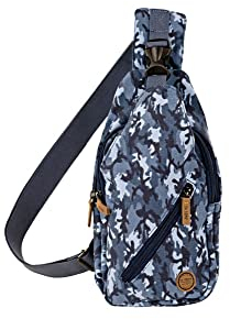 Sling Bag Camo Canvas Farbe Navy
