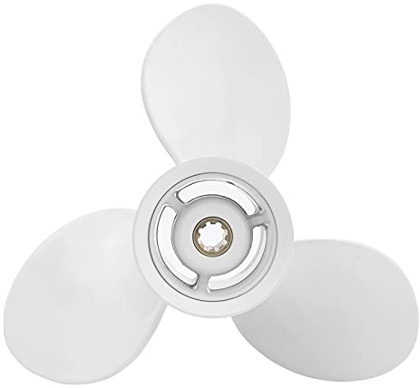 Outboard Propeller, Qiilu 9 1/4 X 10 Zoll Schrauben für Bootsmotoren 3 Blatt 8 Zähne 63V 45952 00 Passend für Yamaha 9,9/15 PS Außenborder