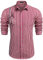 COOFANDY Trachten Chemise Chemise à Carreaux Homme Slim Fit Manches Longues Loisirs Oktoberfest Chemise à Carreaux pour Hommes Rouge S