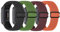 SHIJZWD Elastische Nylon-Uhrenarmbänder – kompatibel mit Fitbit Charge 4/3, verstellbares dehnbares Sportschlaufenband, Ersatzarmband für Damen und Herren, 4 Stück