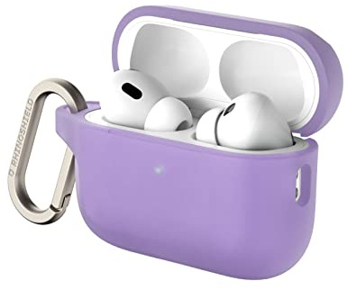 RhinoShield Kopfhörer-Hülle für AirPods Pro 2 - Violett | Fallschutz nach Militärstandard, kabelloses Laden, Karabiner inklusive