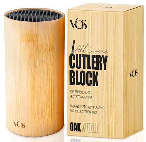 Vos Universal-Messerblockhalter – für 12 Messer, Bambus-Aufbewahrungslösung (Bambus)