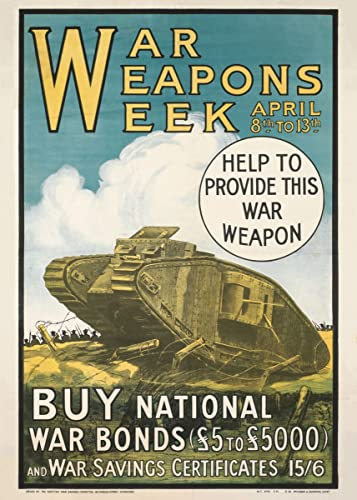 Displate - Metallposter - Magnet-Montage - Imperial War Museum - World War I - War Weapons Week - Größe M - 32x45cm Matt