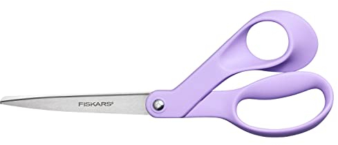 Fiskars Ciseaux Universels de Designer, droitier, longueur : 21 cm, lames en acier inoxydable, Ultra Lilac, Explore, 1066454