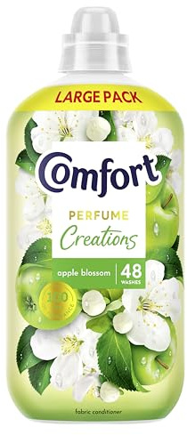Comfort Perfume Creations Apple Blossom Fabric Conditioner Softener with Motion-Activated Fragrance Technology 100 Days of Freshness 48 washes (1.44 L)