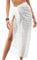Heveer Damen Strand Wrap Sarong Lang Cover Up Chiffon Badeanzug Wickelröcke Pareo für den Strand Bikini Swimsuit Weiß Transluzent