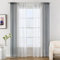 MIULEE Gardine Vorhänge Grau Transparente Wohnzimmer Modern Gardine Zweifarbiger Schiebevorhänge Vorhänge Gardinenschals Schlafzimmer 2er Set 140x225cm