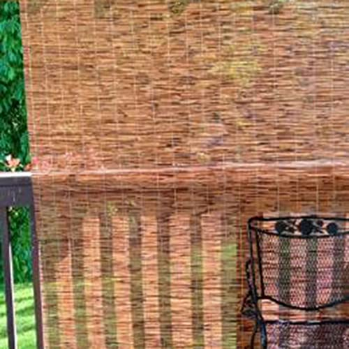 Bambus Rollo Ohne Bohren Schilf Vorhang Balkon Vorhang AußEn Wetterfest Retro Carbonization Natural Schilf Vorhang AußEnjalousien füR Fenster Terrasse Balkon Beschattung (Size : 50 * 80cm/20 * 31in)