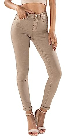 Nina Carter P106 - Jean pour femme - Coupe ajustée - Push Up - Skinny - Taille mi-haute