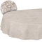 Stoff Tischdecke Tischwäsche Textil Tischtuch Baumwolle Polyester Gewebe abwaschbar pflegeleicht, in rund oval eckig Japondi Beige Oval 240x140cm Schnittkante