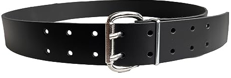 SchatTex 4cm breiter Doppeldorn-Gürtel Arbeitsgürtel Ledergürtel (100cm)