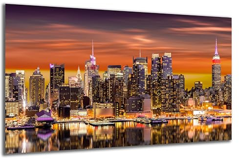 DARO Design - Wand-Bild auf 6mm HDF 40x30 cm New York Panorama - Wand-Deko Bilder Geschenk
