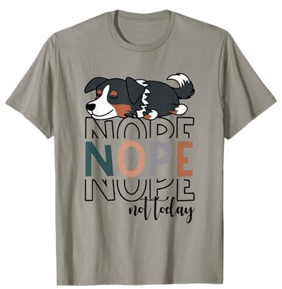 Vintage Nope Not Today Tricolor Border Collie Hundebesitzer T-Shirt