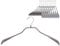 MAWA Kleiderbügel, Set mit 10 körpergeformten Metallkleiderbügeln, ideal für Mäntel, Jacken, Blazer und Anzüge, 360° drehbarer Haken, Antirutschbeschichtung, 42 cm, Steingrau