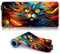Tapis de Clavier et de Souris Chat Humain Tapis de Souris de Jeu LED XXL Tapis de Souris ROG Extended Gamer de Grande Taille (90x40x0,3) cm Convient pour Ordinateur de Bureau, Bureau et