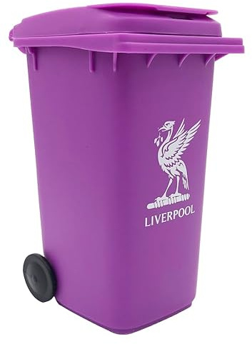 Partisan Liverpool Miniature Wheelie Bin - Desk Tidy/Organiser (Purple)